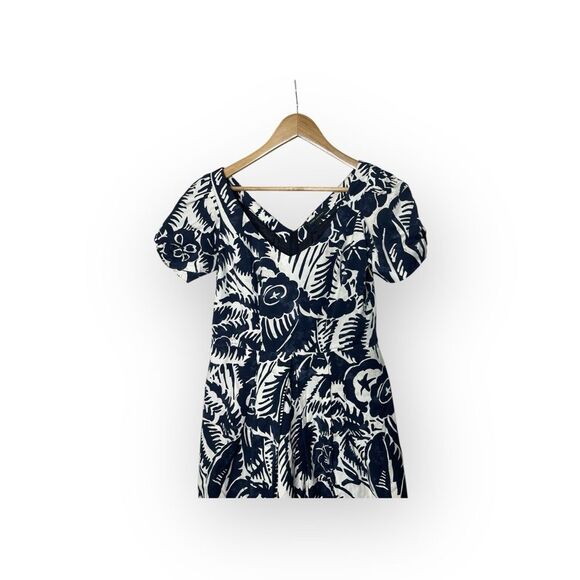 Marc Jacobs Palm Print Cotton Dress Size 8 - Picture 2 of 7